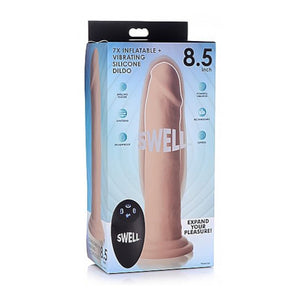 SWELL 7X Inflatable and Vibrating Remote Control Silicone Dildo 8.5 Inch Buy in Singapore LoveisLove U4Ria 
