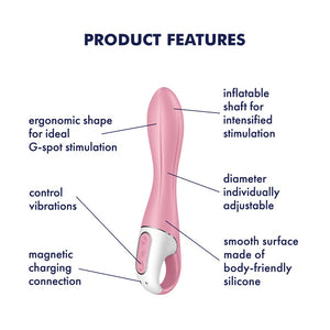 Satisfyer Air Pump Vibrator 2 Inflatable G-Spot Vibrator Pink Buy in Singapore LoveisLove U4Ria 