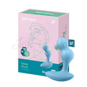 Satisfyer Deep Diver App-Controlled Plug Vibrator Light Blue (Authorized Retailer) Singapore