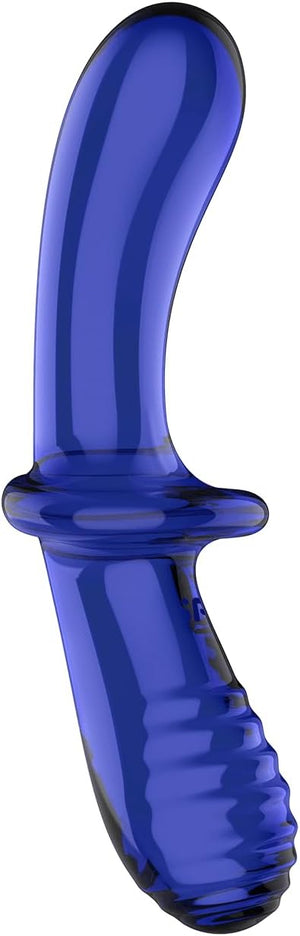 Satisfyer Double Crystal Glass Dildo Light Blue or Transparent (Authorized Dealer)  Buy in Singapore LoveisLove U4Ria 