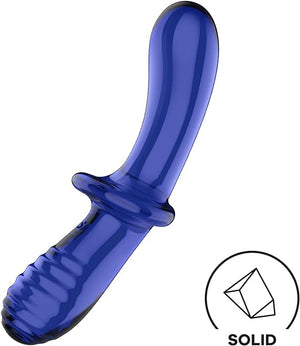 Satisfyer Double Crystal Glass Dildo Light Blue or Transparent (Authorized Dealer)  Buy in Singapore LoveisLove U4Ria 