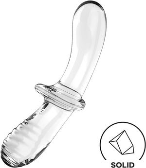 Satisfyer Double Crystal Glass Dildo Light Blue or Transparent (Authorized Dealer)  Buy in Singapore LoveisLove U4Ria 