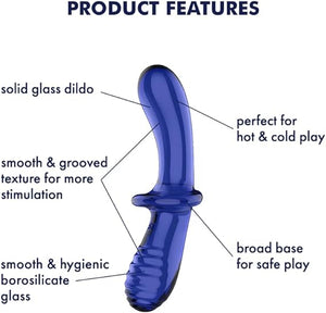 Satisfyer Double Crystal Glass Dildo Light Blue or Transparent (Authorized Dealer)  Buy in Singapore LoveisLove U4Ria 