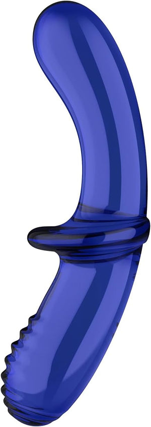 Satisfyer Double Crystal Glass Dildo Light Blue or Transparent (Authorized Dealer)  Buy in Singapore LoveisLove U4Ria 