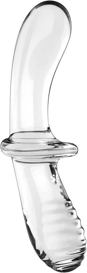 Satisfyer Double Crystal Glass Dildo Light Blue or Transparent (Authorized Dealer)  Buy in Singapore LoveisLove U4Ria 