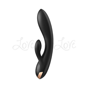 Satisfyer Double Flex App-Controlled Rabbit Vibrator Black (Authorized Retailer)