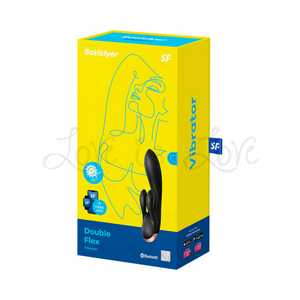 Satisfyer Double Flex App-Controlled Rabbit Vibrator Black (Authorized Retailer)