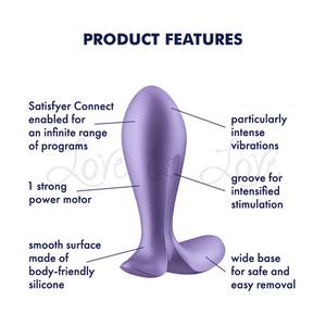 Satisfyer Intensity Plug Vibrator Connect App Violet Singapore