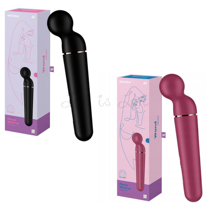 Satisfyer Planet Wand-er Wand Vibrator Black or Berry