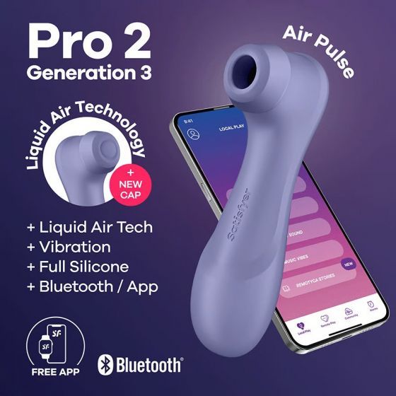 Satisfyer Pro 2 Generation 3 App-Controlled Liquid Air Technology  [Authorized Retailer]