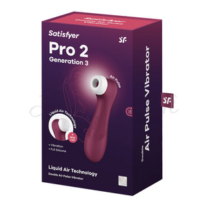 Satisfyer Pro 2 Generation 3 Liquid Air Technology Wine Red or Lilac (New July 23) [Authorized Retailer] buy in Singapore