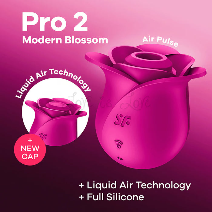 Satisfyer Pro 2 Modern Blossom Air Pulse Vibrator (Stunninly Designed With Liquid Technology)