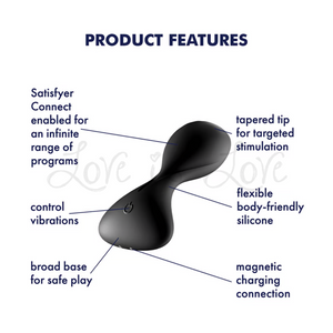 Satisfyer Trendsetter App-Controlled Plug Vibrator Black (Authorized Retailer) Buy in Singapore