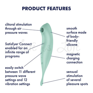 Satisfyer Twirling Pro+ Hybrid Air Pulse Vibrator Connect App Mint (Authorized Retailer) Singapore