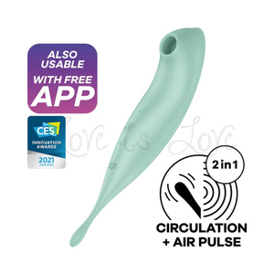 Satisfyer Twirling Pro+ Hybrid Air Pulse Vibrator Connect App Mint (Authorized Retailer) buy at LoveisLove U4Ria Singapore