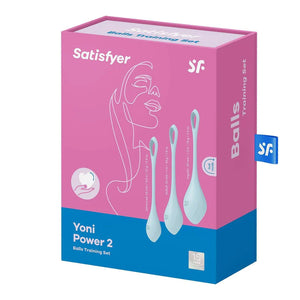 Satisfyer Yoni Power 2 Kegel Balls Training 3pc Set Light Green or Blue [Limited Time Offer]