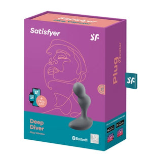 Satisfyer Deep Diver App-Controlled Plug Vibrator Light Blue (Authorized Retailer)