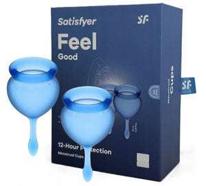 Satisfyer Feel Good Menstrual Cup Set Dark Blue (Limited Period Sale)