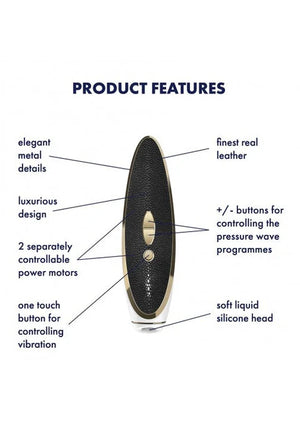 Satisfyer Luxury Precious Metal And Leather Clit Massager [Limited Time Offer](Latest New Packaging)