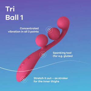 Satisfyer Tri Ball 1 Versatile Triple Stimulation Vibrator Red Clitoral & Labia Buy Sex Toys in Singapore LoveisLove U4Ria