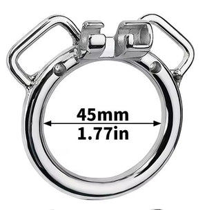 Stainless Steel Inverted Chastity Cage With Small Dildo #3176AS-B 45 MM For Him - Chastity Devices Buy Sex Toys in Singapore LoveisLove U4Ria