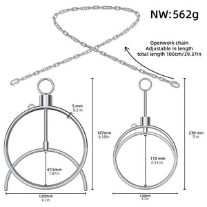 Psyche Goddess Stainless Steel Chained Breast Clamps Nipple Toys - Nipple Clamps Buy Sex Toys in Singapore LoveisLove U4Ria