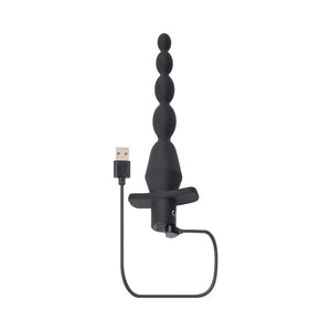 Selopa Vibrating Silicone Butt Beads Rechargeable Anal Silicone Black Buy in Singapore LoveisLove U4Ria