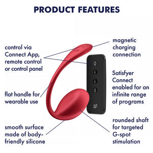 Satisfyer Wearable Vibrator Connect App Shiny Petal with Remote Control or Smooth Petal Vibrators - G-Spot Vibrators Buy Sex Toys in Singapore LoveisLove U4Ria