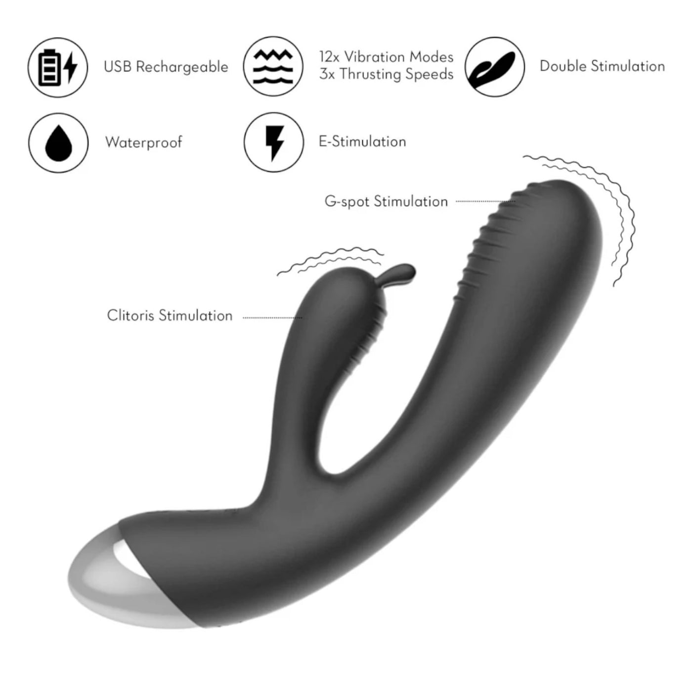 Shots ElectroShock E-Stim Rabbit Vibrator Love is Love Shots ElectroShock E-Stim Rabbit Vibrator Love is Love
