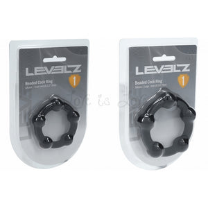 Shots LEVELZ Beaded Silicone Cockring Black Buy in Singapore LoveisLove U4Ria 