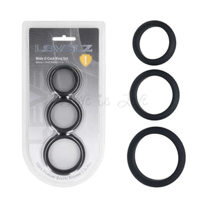 Shots LEVELZ Classic Silicone Cockring Set of 3 XS/S/M Black Buy in Singapore LoveisLove U4Ria 