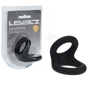 Shots LEVELZ Double O Silicone Cockring Black Buy in Singapore LoveisLove U4Ria 