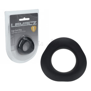 Shots LEVELZ Ergo Liquid Silicone Cockring Black Buy in Singapore LoveisLove U4Ria 