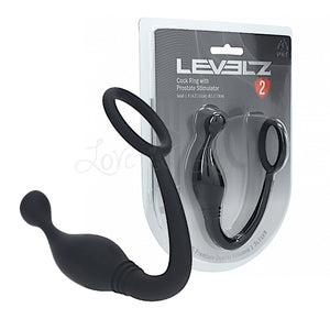 Shots Levelz Silicone Cock Ring with Prostate Stimulator Small For Him - Cock Ring & Anal Plug Buy Sex Toys in Singapore LoveisLove U4Ria