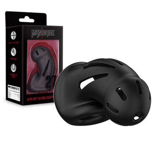 Shots ManCage Model 27 black or Model 28 red Ultra Soft Silicone Chastity Cage Buy in Singapore LoveisLove U4Ria 