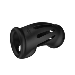 Shots ManCage Model 27 Ultra Soft Silicone Chastity Cage Black Buy in Singapore LoveisLove U4Ria 