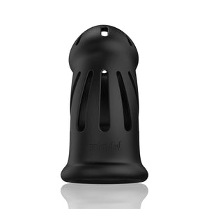 Shots ManCage Model 27 Ultra Soft Silicone Chastity Cage Black Buy in Singapore LoveisLove U4Ria 