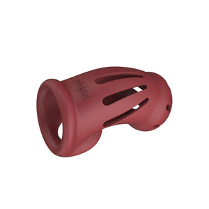 Shots ManCage Model 28 Ultra Soft Silicone Chastity Cage Red Buy in Singapore LoveisLove U4Ria 