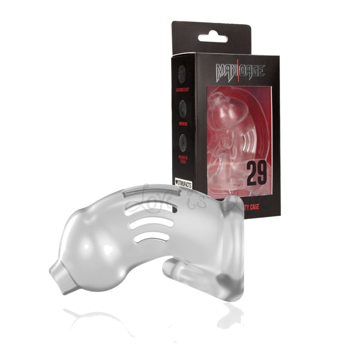 Shots ManCage Model 29 Chastity Cage Transparent