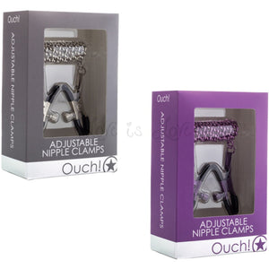 Shots Ouch! Adjustable Nipple Clamps Black or Purple Buy in Singapore LoveisLove U4Ria 