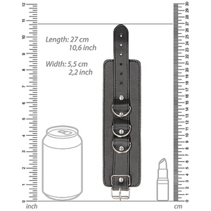 Shots Ouch! Black & White Adjustable Bonded Leather Wrist or Ankle Cuffs loveislove love is love buy sex toys singapore u4ria