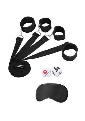 Shots Ouch! Black & White Bed Bindings Restraint System Buy in Singapore LoveisLove U4Ria 