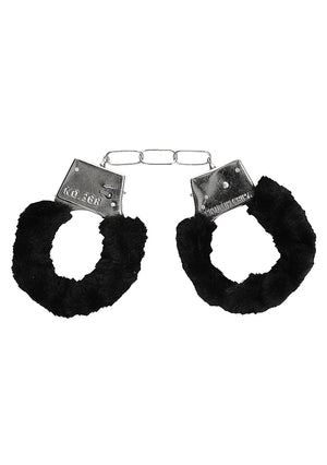 Shots Ouch! Black & White Beginner Pleasure Furry Handcuffs Bondage - Ankle & Wrist Restraints Buy Sex Toys in Singapore LoveisLove U4Ria