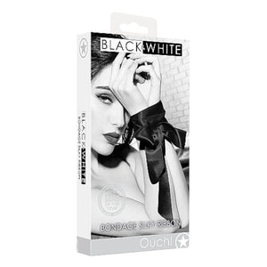Shots Ouch! Black & White Bondage Silky Ribbon Buy in Singapore LoveisLove U4Ria 