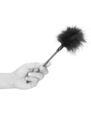 Shots Ouch! Black & White Feather Tickler Black