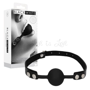 Shots Ouch! Black & White Silicone Ball Gag Black Buy in Singapore LoveisLove U4Ria 