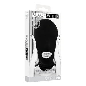 Shots Ouch! Black & White Submission Mask with Open Mouth Buy in Singapore LoveisLove U4Ria 