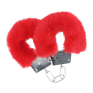 Shots Ouch! Classic Fluffy Handcuffs Red Bondage - Shots Ouch! Bondage Buy Sex Toys in Singapore LoveisLove U4Ria
