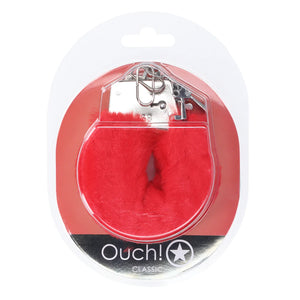 Shots Ouch! Classic Fluffy Handcuffs Red Bondage - Shots Ouch! Bondage Buy Sex Toys in Singapore LoveisLove U4Ria