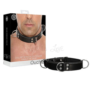 Shots Ouch! Deluxe Bondage Collar Black Buy in Singapore LoveisLove U4Ria 